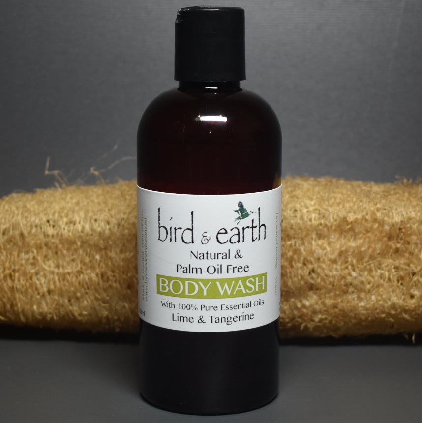 Body Wash 250ml Palm Oil Free - 3 different blends infused with Pure Essential Oils - Bird and Earth