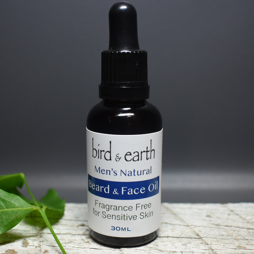 Beard & Face Oil - Fragrance Free for the sensitive Man - Bird and Earth