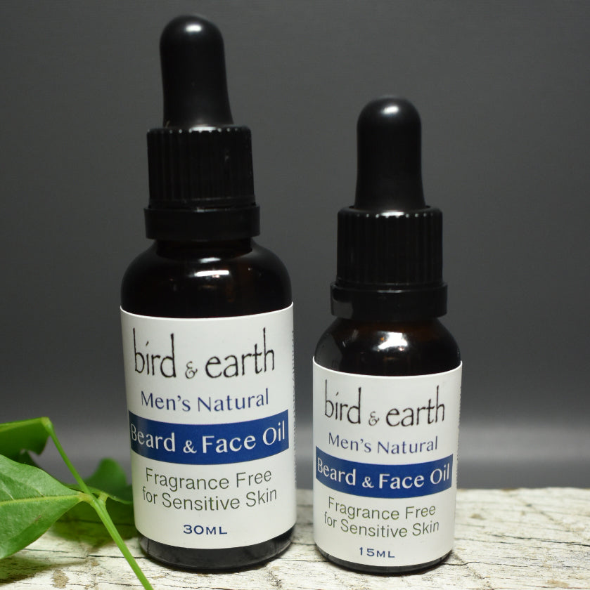 Beard & Face Oil - Fragrance Free for the sensitive Man - Bird and Earth