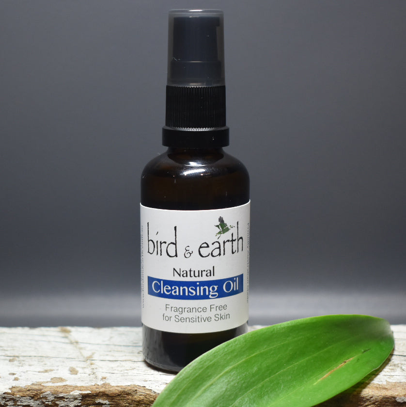 Cleansing Oil - Fragrance Free blending Natural & Organic for those with sensitive skin & nose - Bird and Earth