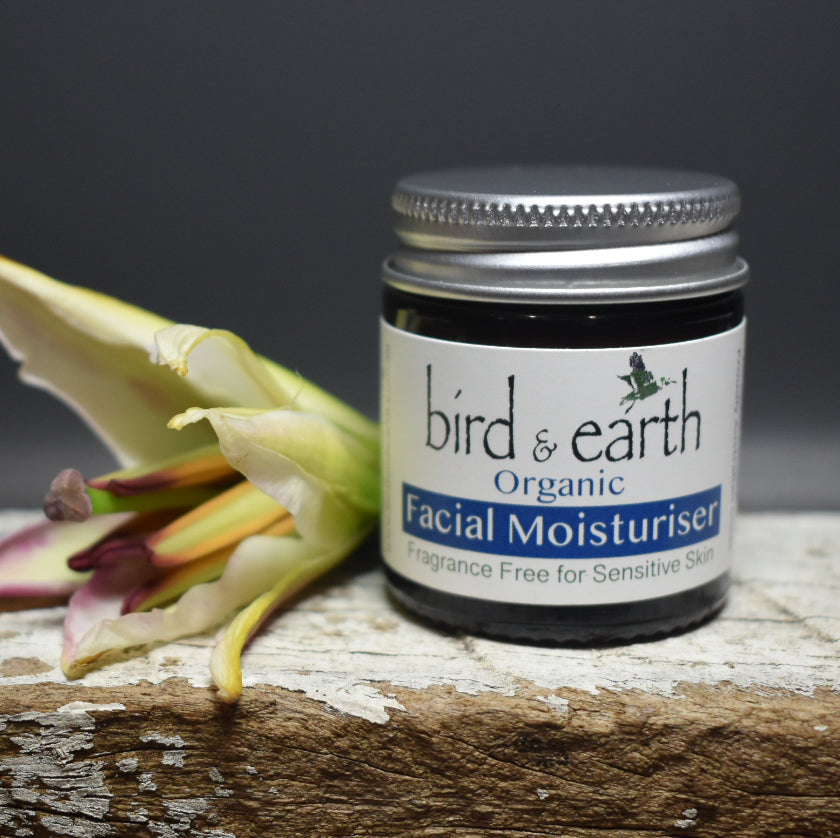 Organic Facial Moisturiser - Fragrance Free for Sensitive Skin for Women & Men - Bird and Earth