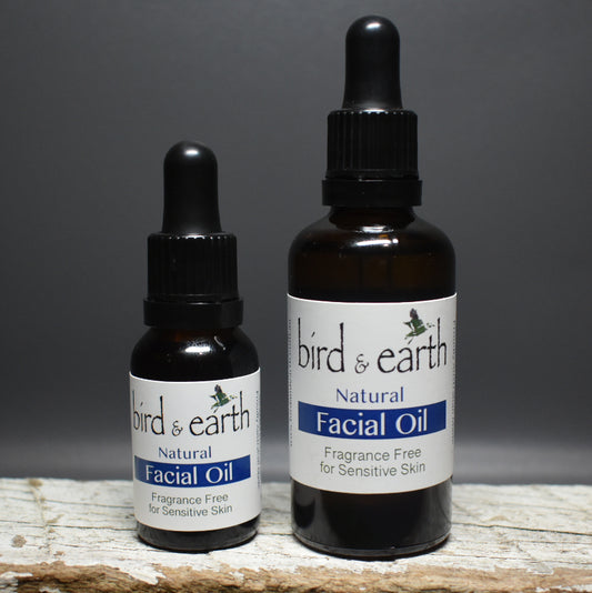 Facial Oil - Fragrance Free blending Natural & Organic for Women & Men - Bird and Earth