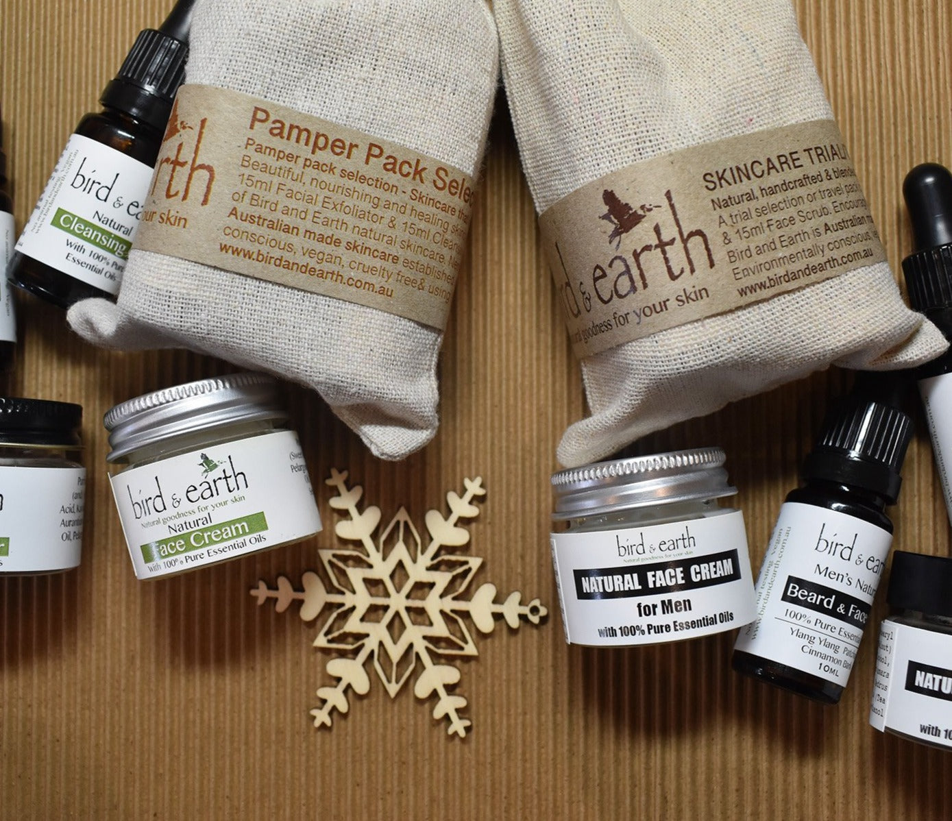 Women and Men skincare travel/pamper packs Offer - Bird and Earth